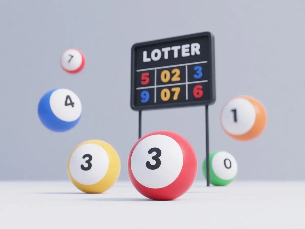 Lottery number illustration